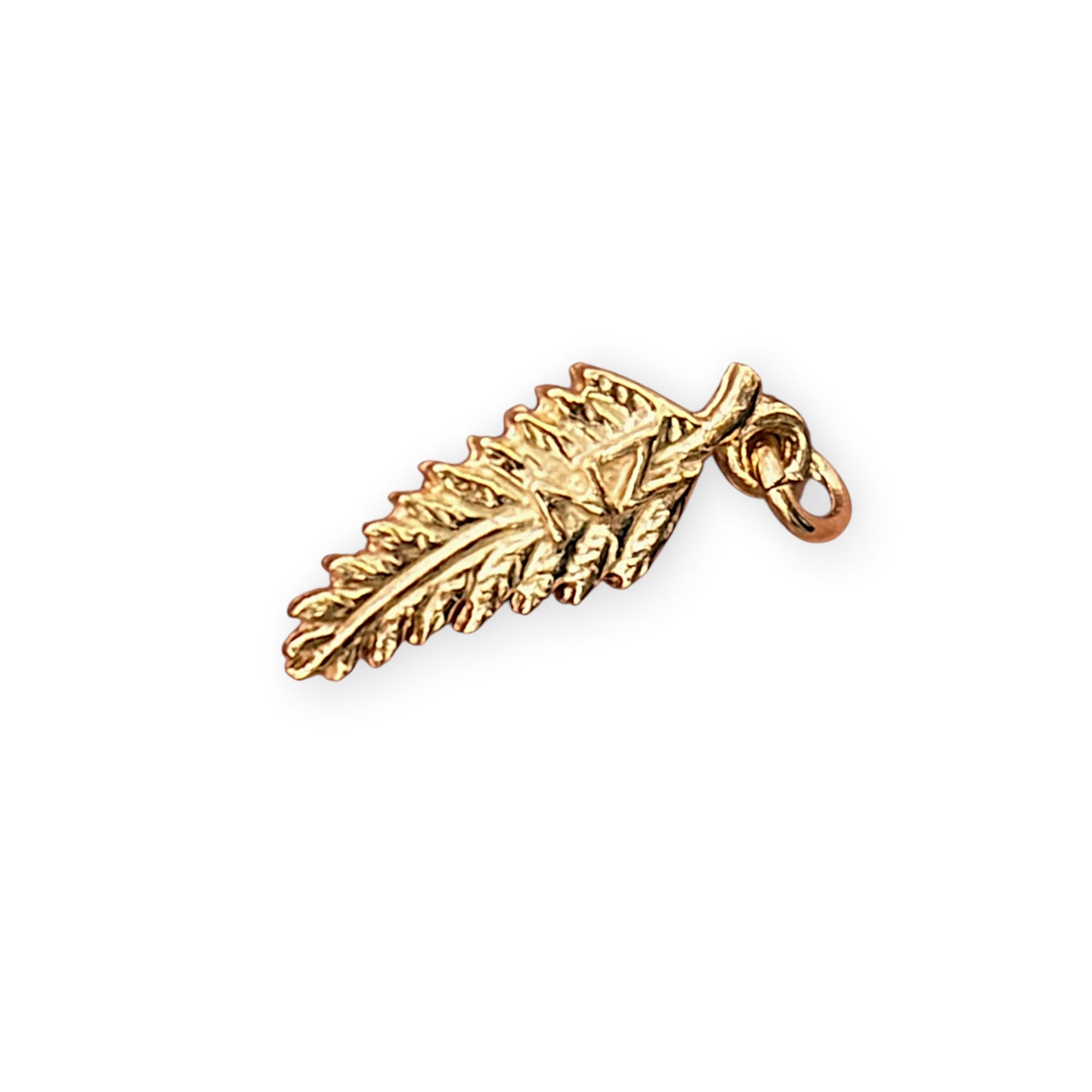 BRAND NEW | 9ct Gold Golden Silver‑Fern Spirit Charm \ Pendant