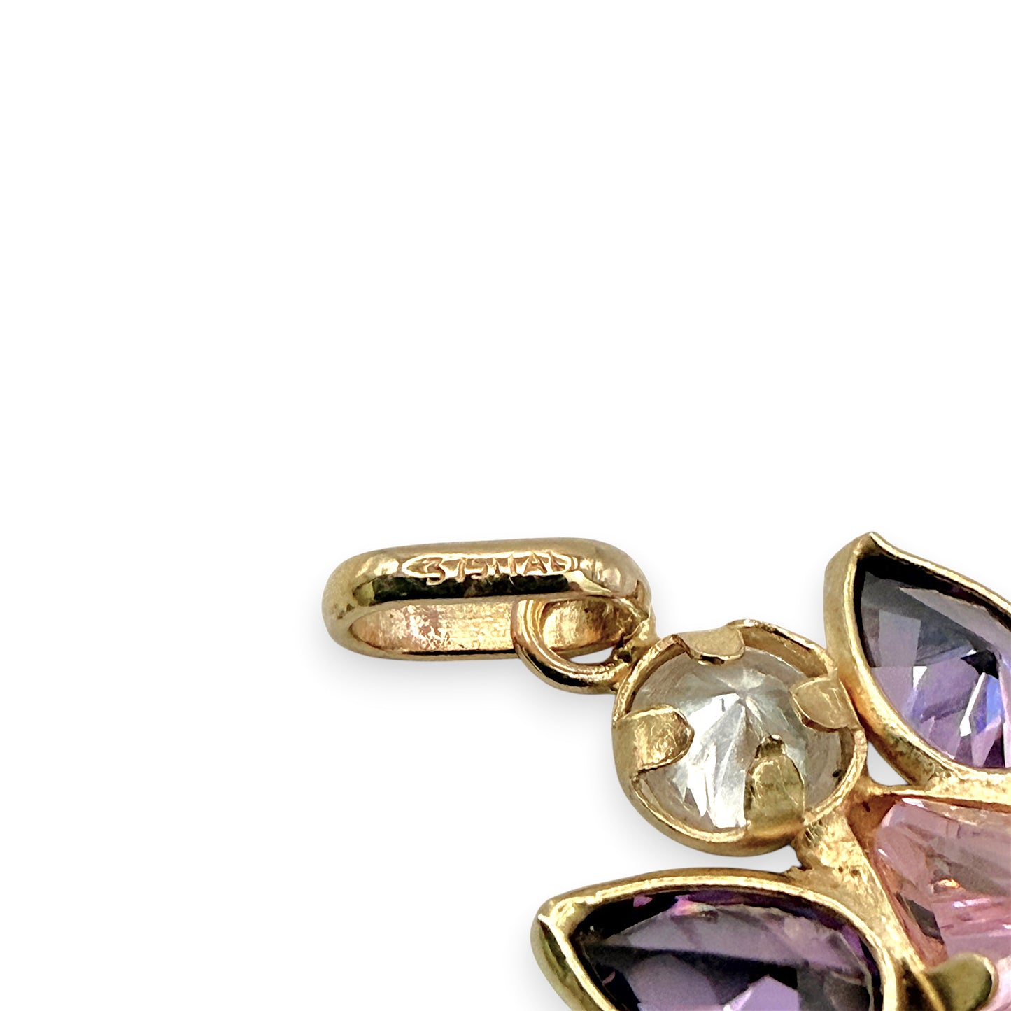 BRAND NEW | 9ct Gold Golden Guardian Angel CZ Pendant / Charm