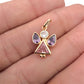 BRAND NEW | 9ct Gold Golden Guardian Angel CZ Pendant / Charm