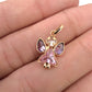 BRAND NEW | 9ct Gold Golden Guardian Angel CZ Pendant / Charm