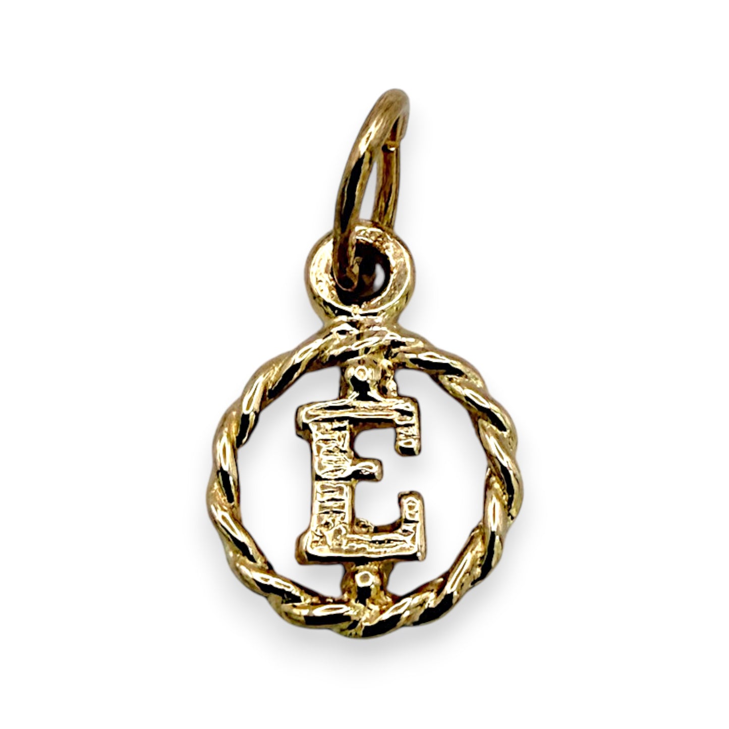 BRAND NEW| 9ct Gold Elegant “E” Charm/Pendant 9.4mm