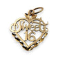 BRAND NEW | 9ct Gold Artisan Heart Charm/Pendant - Sweet 16