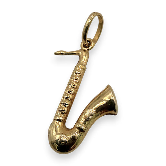 BRAND NEW | 9ct Gold Saxophone Pendant Charm