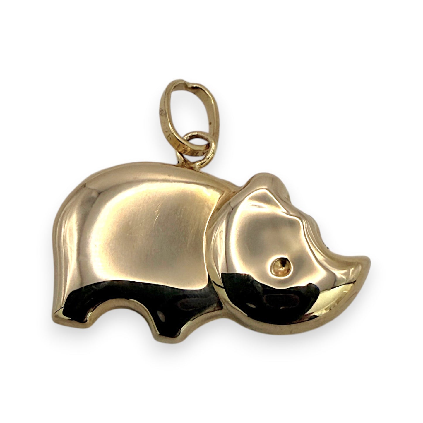 BRAND NEW | 9ct Gold  Rhinoceros Charm / Pendant 12.8mm