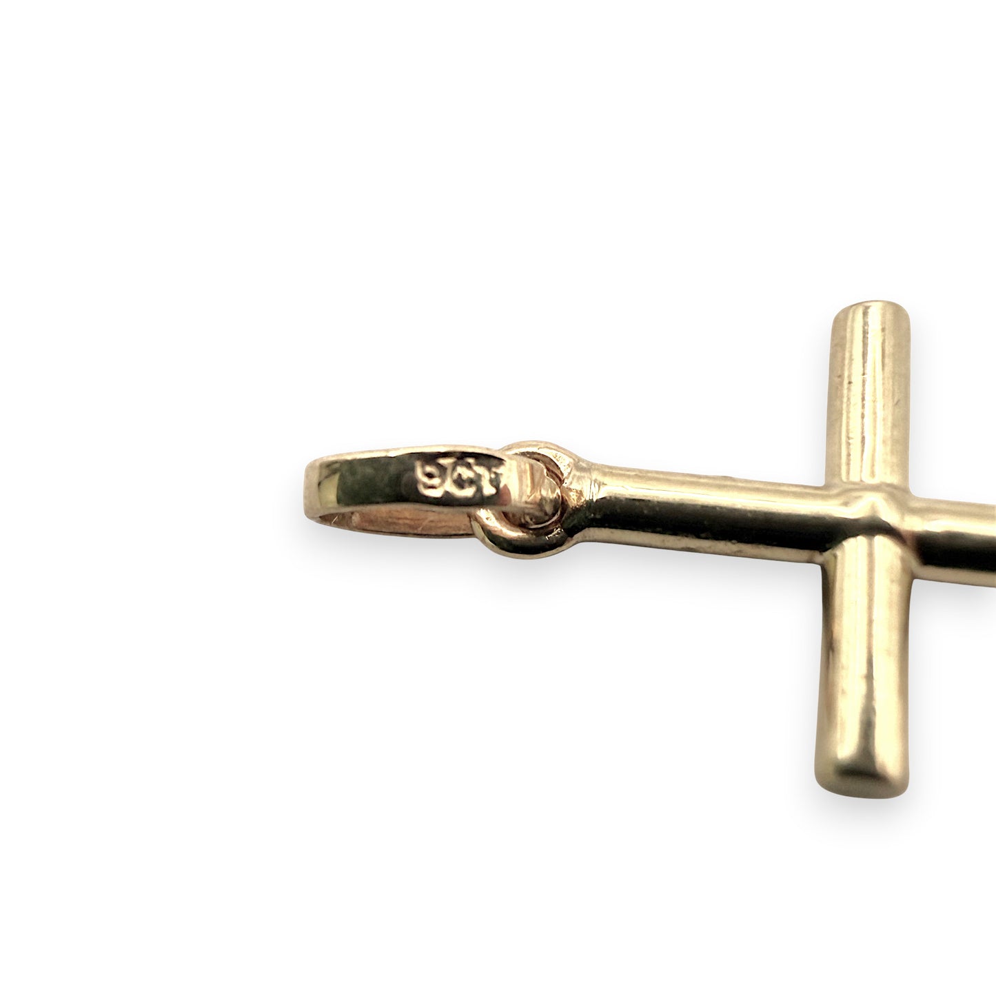 BRAND NEW | 9ct Gold  Minimalist  Cross Charm/Pendant 16.6mm