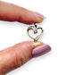 9ct Gold Heart Smooth Pendant with Diamonds. R # 341