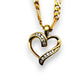 9ct Gold Heart Smooth Pendant with Diamonds. R # 341