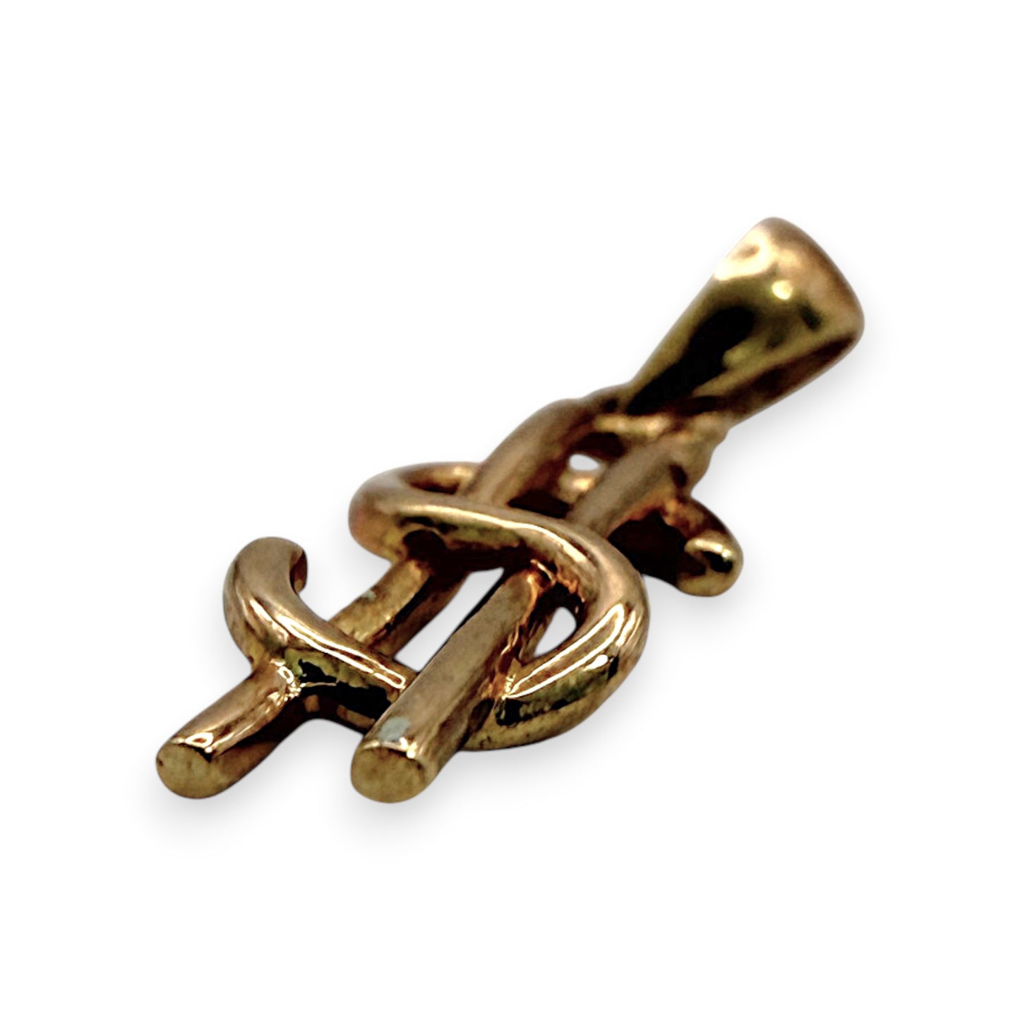 BRAND NEW | 9ct Gold Golden Dollar Drop Charm/Pendant 16.0mm