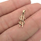 BRAND NEW | 9ct Gold Golden Dollar Drop Charm/Pendant 16.0mm