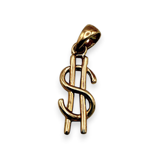 BRAND NEW | 9ct Gold Golden Dollar Drop Charm/Pendant 16.0mm