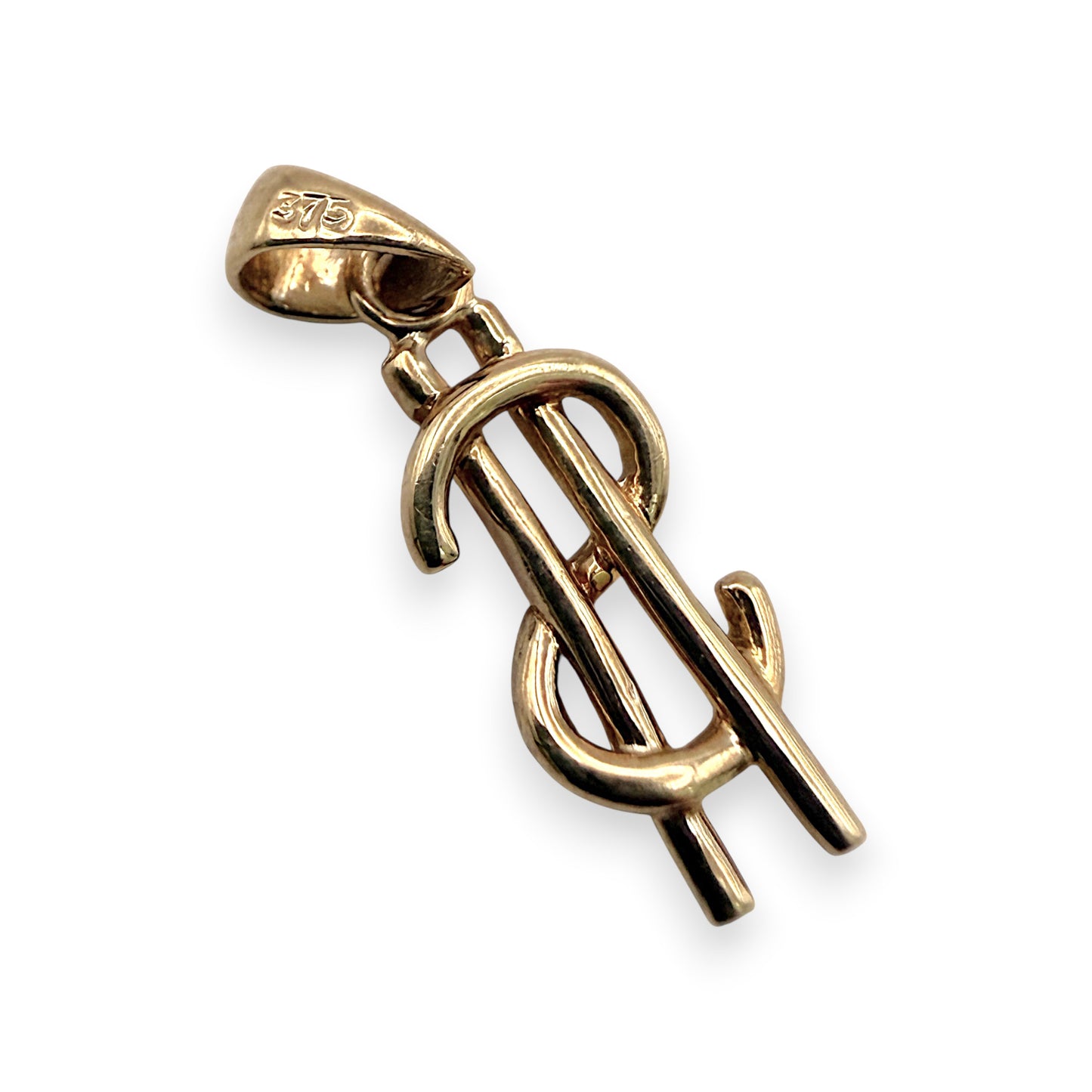 BRAND NEW | 9ct Gold Golden Dollar Drop Charm/Pendant 16.0mm