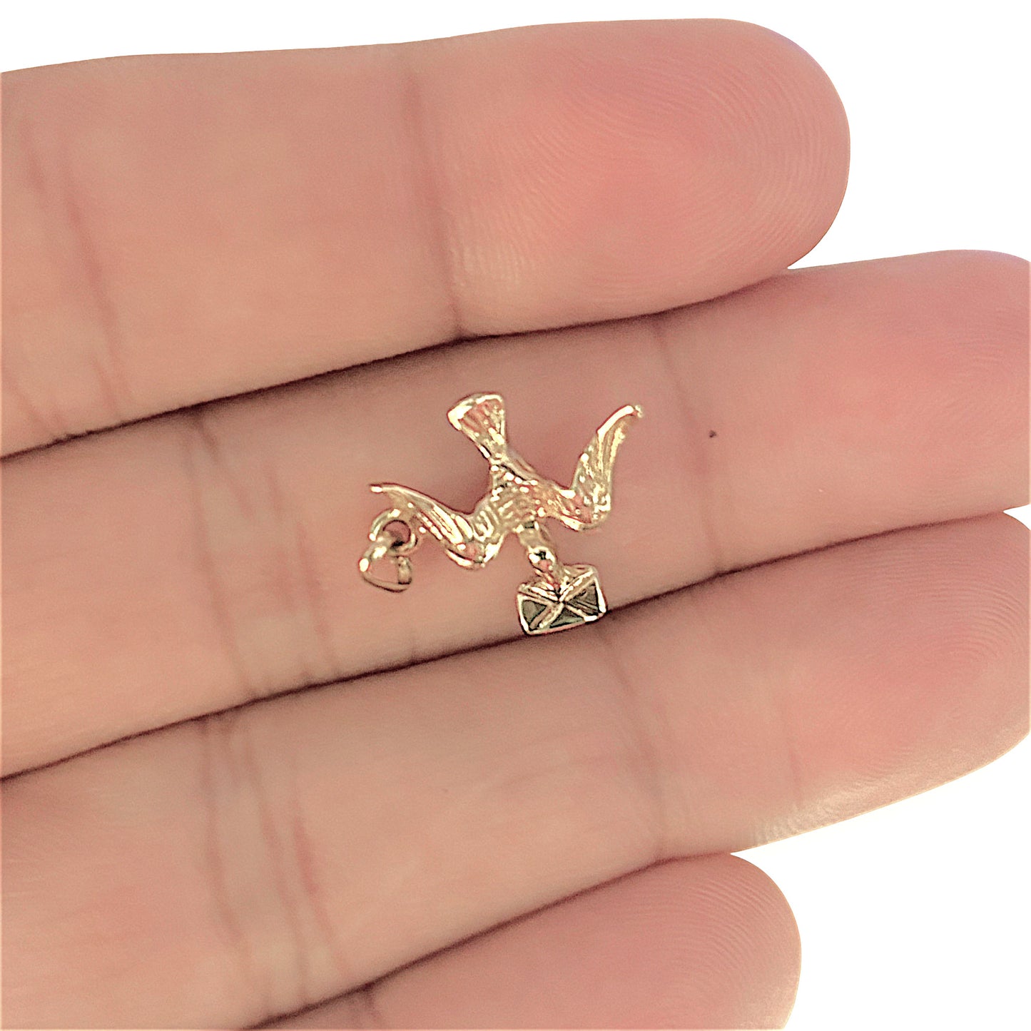 NZGD | 9ct Gold Golden Messenger Dove Charm