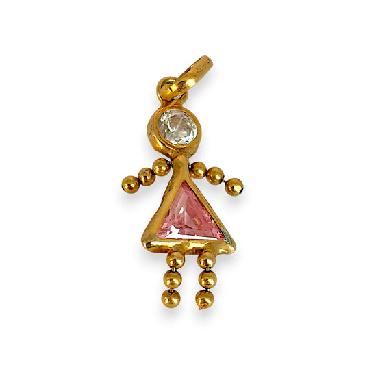 NZGD | 9ct Gold Golden Little Lady Pendant / Charm
