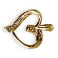 9ct Gold Heart Smooth Pendant with Diamonds. R # 341
