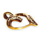 9ct Gold Heart Smooth Pendant with Diamonds. R # 341