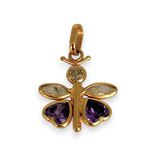BRAND NEW | 9ct Gold Celestial CZ Butterfly Charm