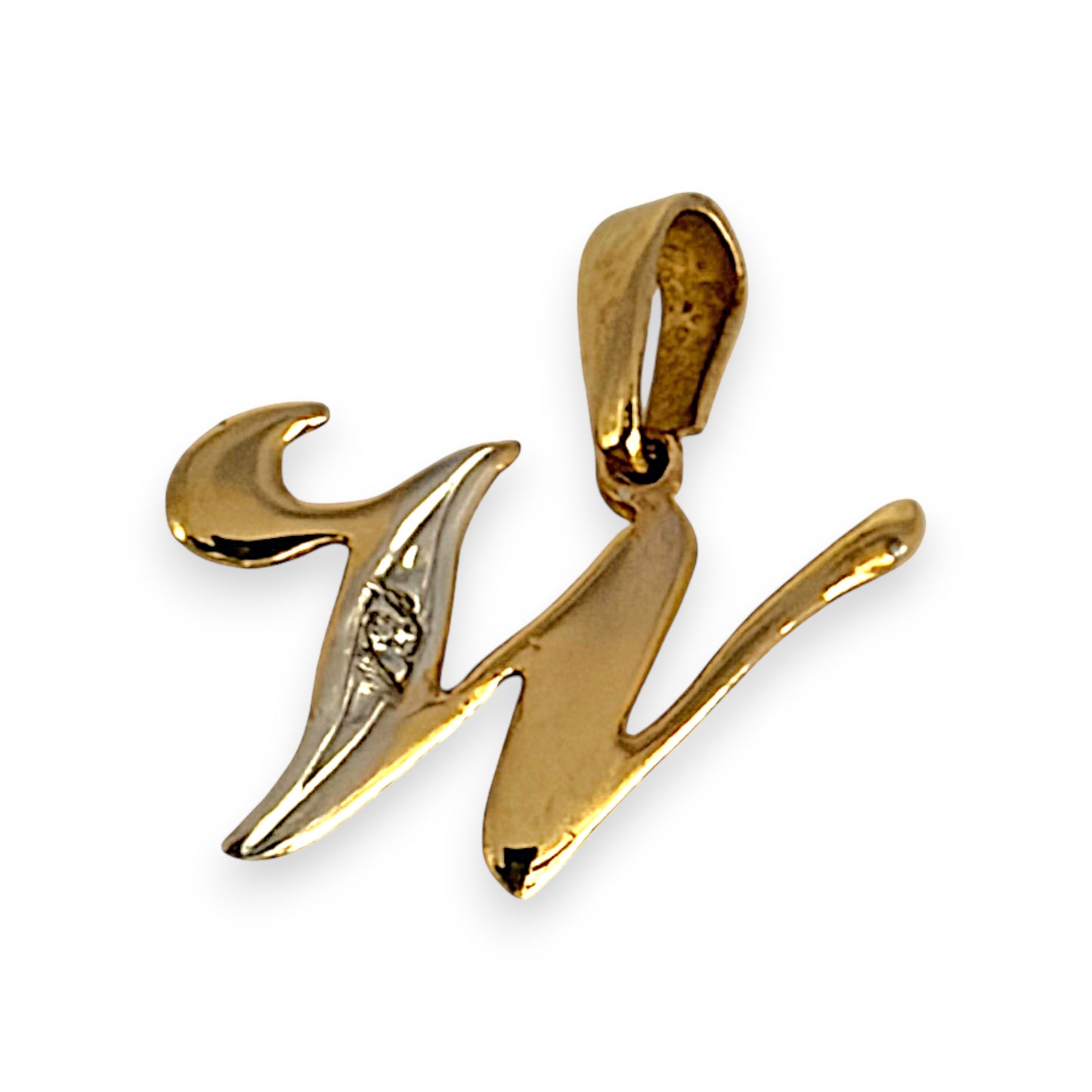 BRAND NEW | 9ct Y/W Gold Wonderful W Pendant