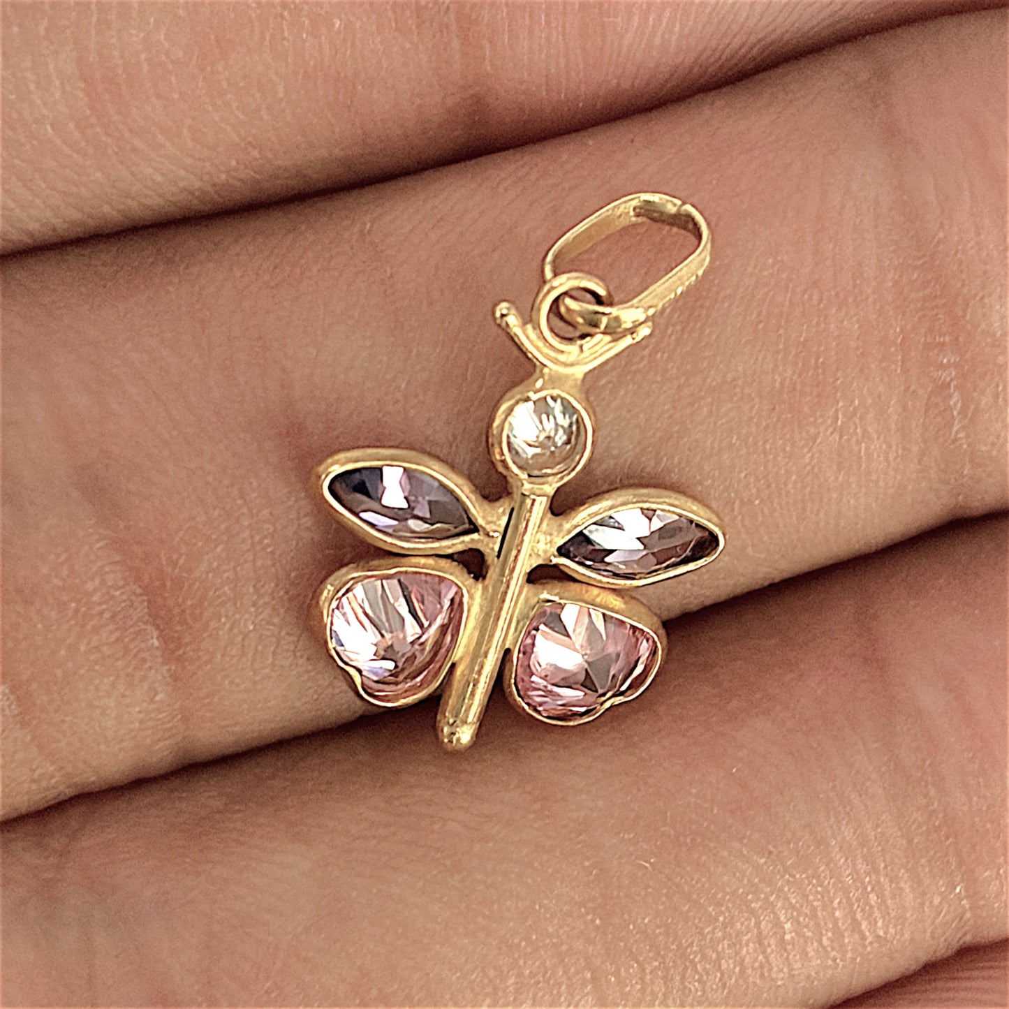 BRAND NEW | 9ct Gold Celestial CZ Butterfly Charm