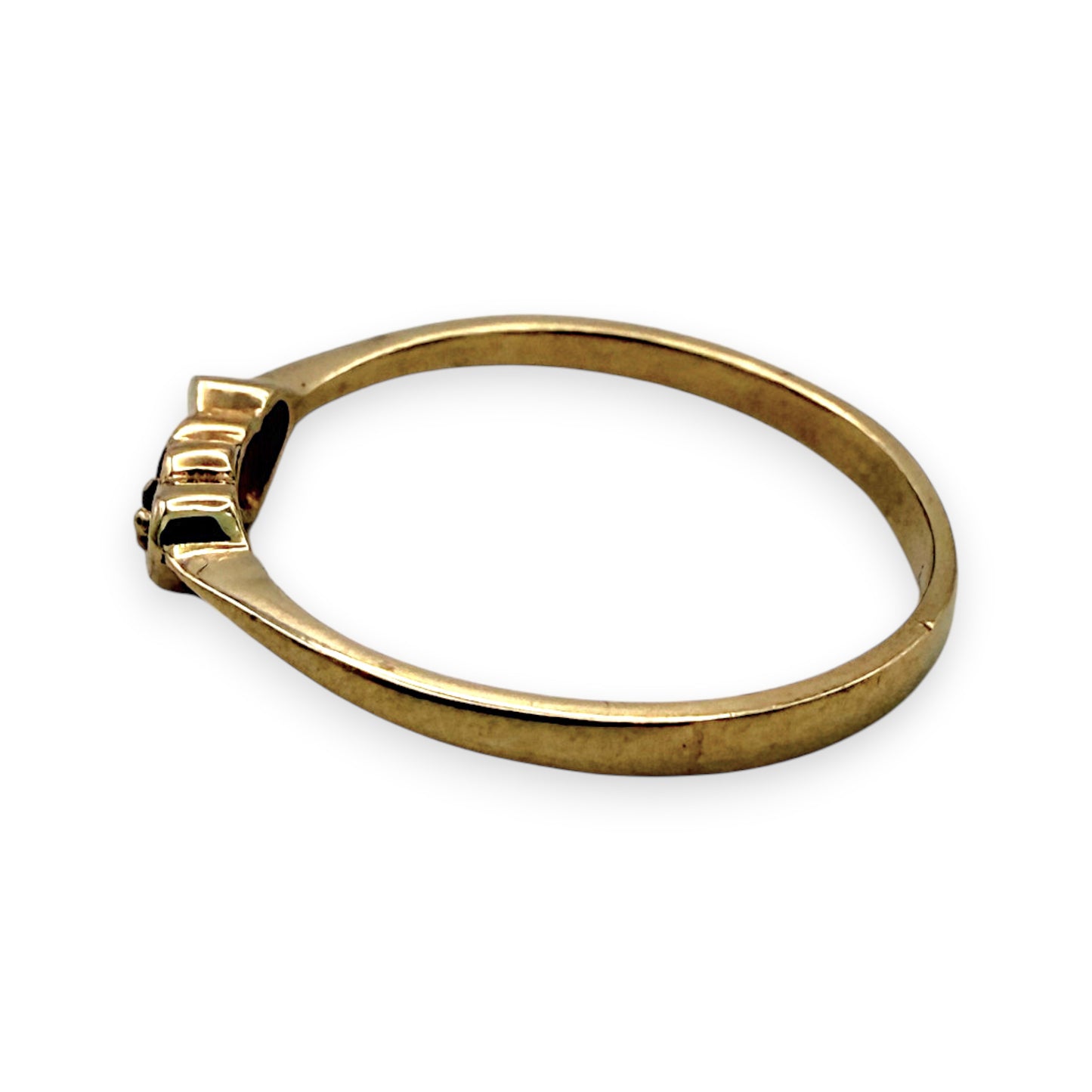 NZGD | 9ct Gold Twin‑Heart Petite Motif Ring Size O