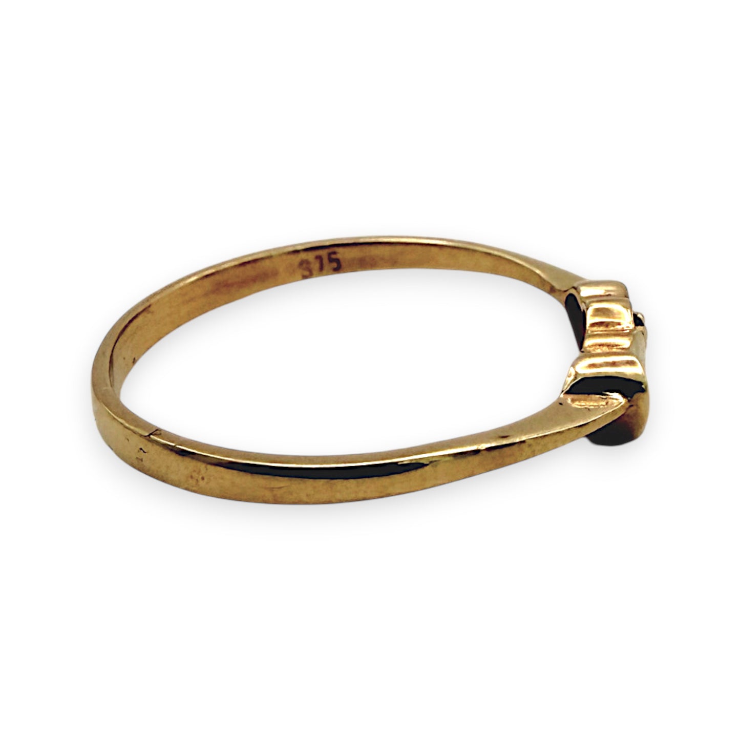 NZGD | 9ct Gold Twin‑Heart Petite Motif Ring Size O