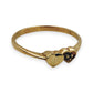 NZGD | 9ct Gold Twin‑Heart Petite Motif Ring Size O