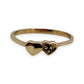 NZGD | 9ct Gold Twin‑Heart Petite Motif Ring Size O