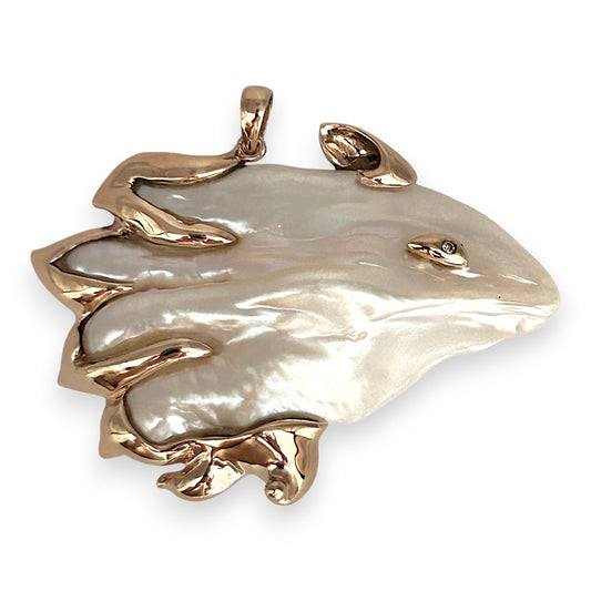 BRAND NEW | Baroque Pearl Pendant with 9ct Gold - Ocean Muse