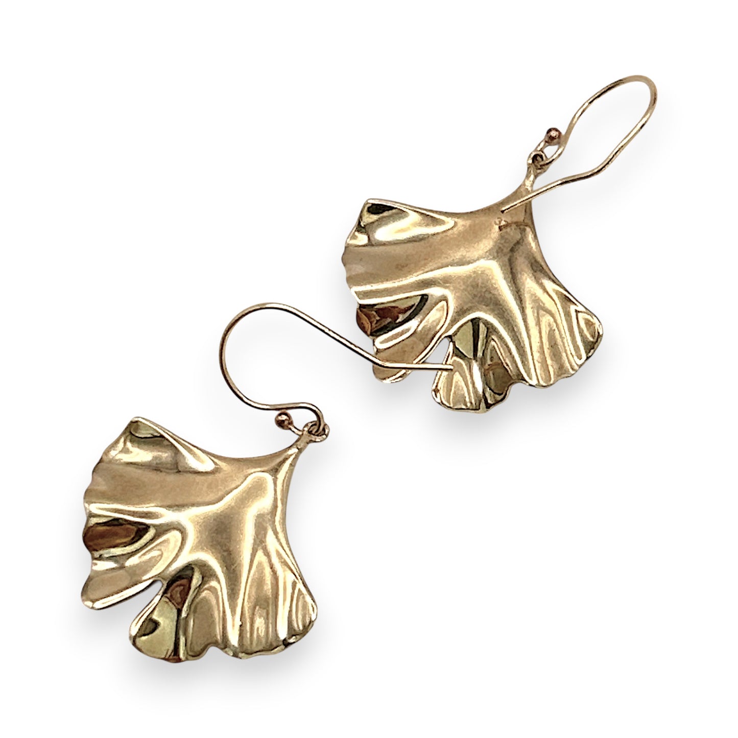 NZGD | 9ct Gold Earrings Golden Ginkgo Whisper Earrings
