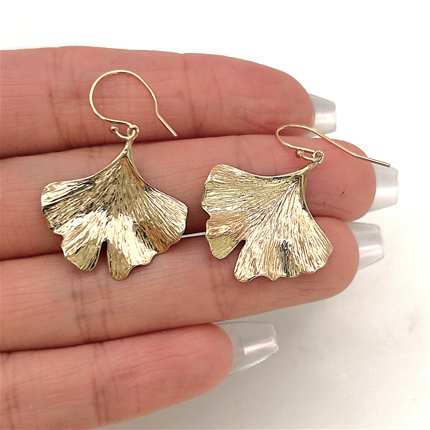 NZGD | 9ct Gold Earrings Golden Ginkgo Whisper Earrings