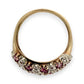 NZGD | 9ct Gold Ruby Harmony Ring Size P 1/2