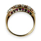 NZGD | 9ct Gold Ruby Harmony Ring Size P 1/2