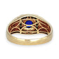 GOLD DEAL | 9ct (9K) Gold Diamond & Sapphire Ring Size Z+5 - PROUDS