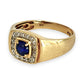GOLD DEAL | 9ct (9K) Gold Diamond & Sapphire Ring Size Z+5 - PROUDS