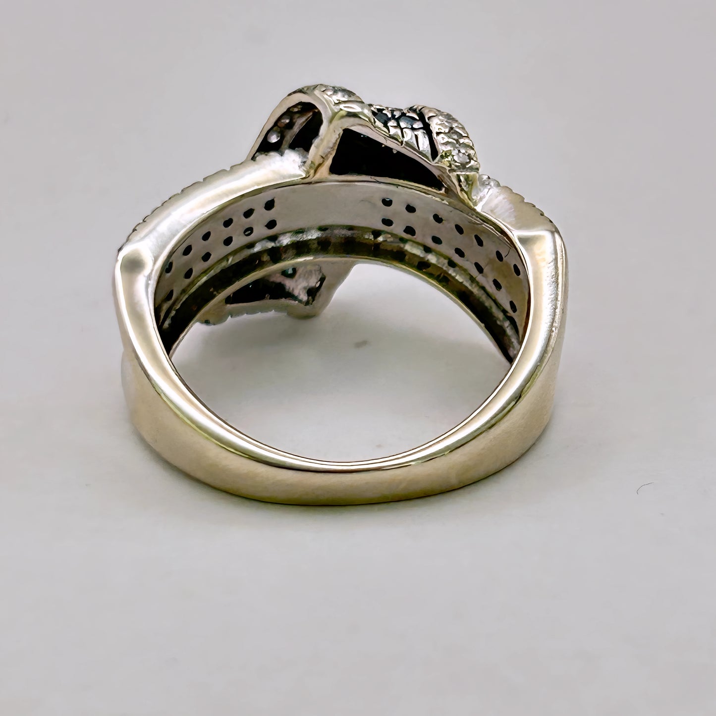 NZGD | 10ct White Gold Midnight Opulence Blue Diamond Ring Valuation $3,300