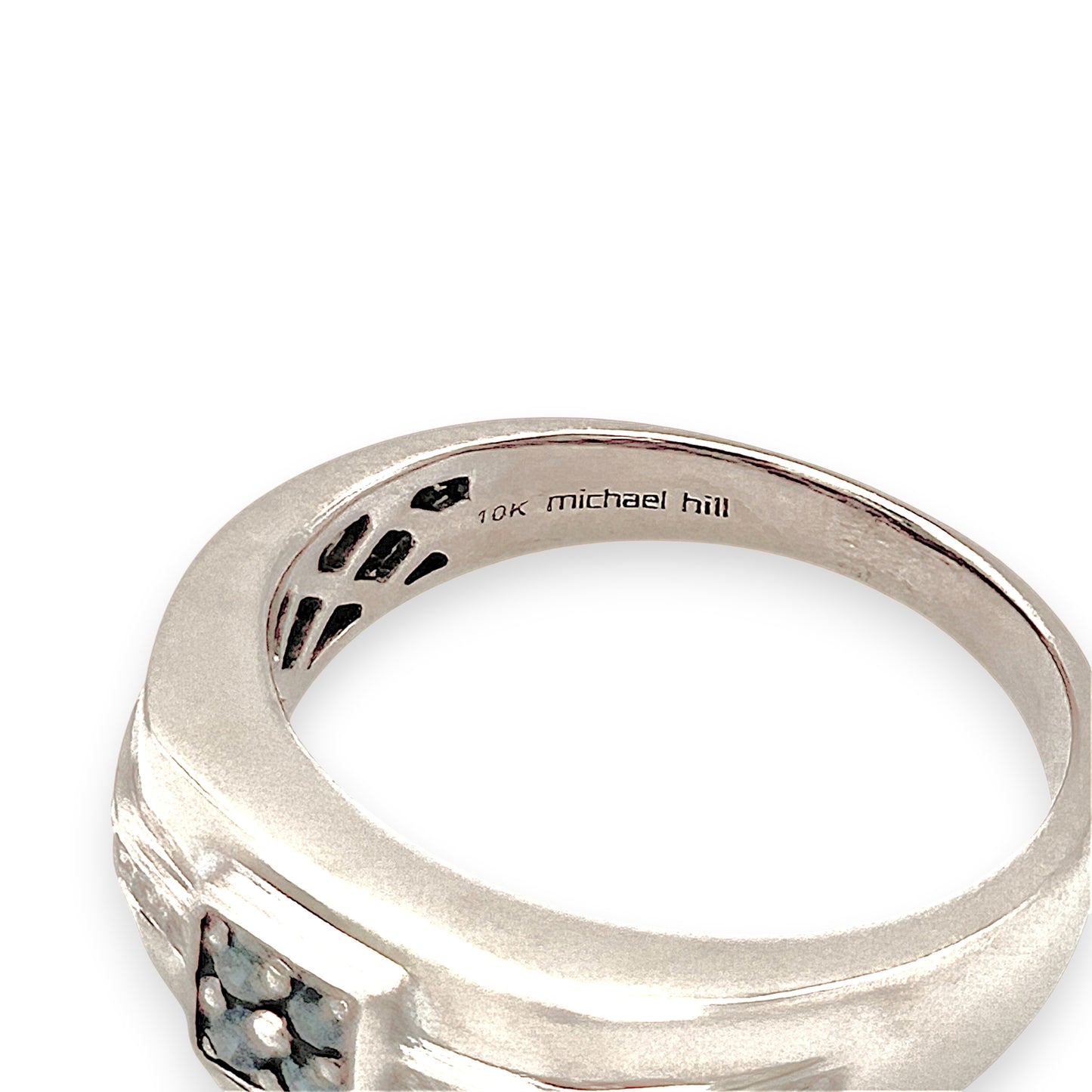 NZGD | 10ct (10K) Gold MHJ Vivid Azure Diamond Ring Valuation $3,500