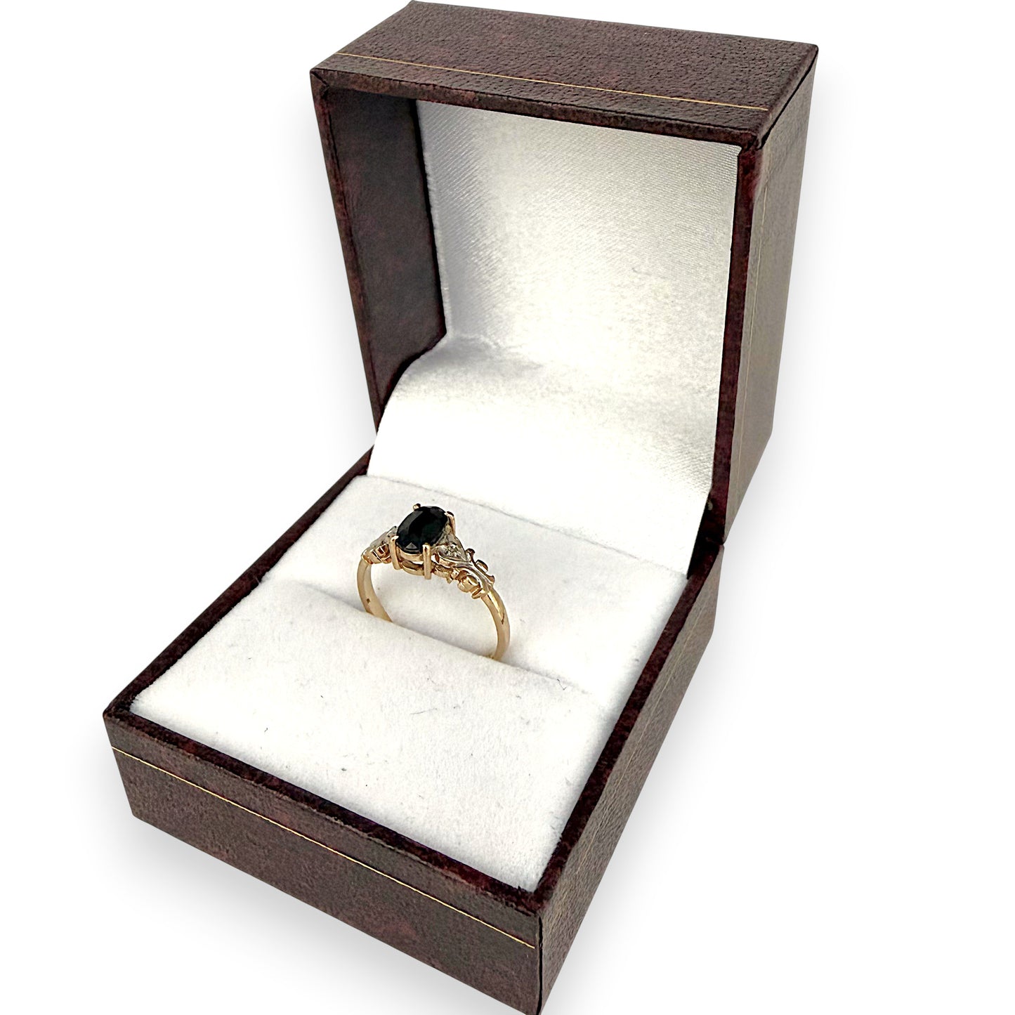 NZGD | 9ct Gold Vintage Midnight Sapphire Ring Size G