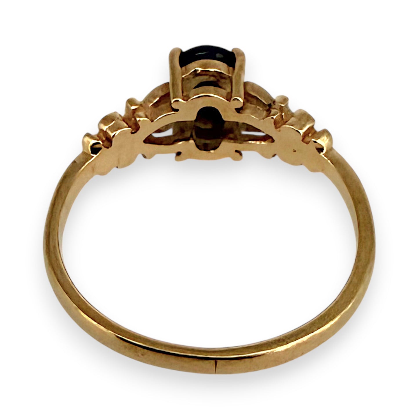 NZGD | 9ct Gold Vintage Midnight Sapphire Ring Size G