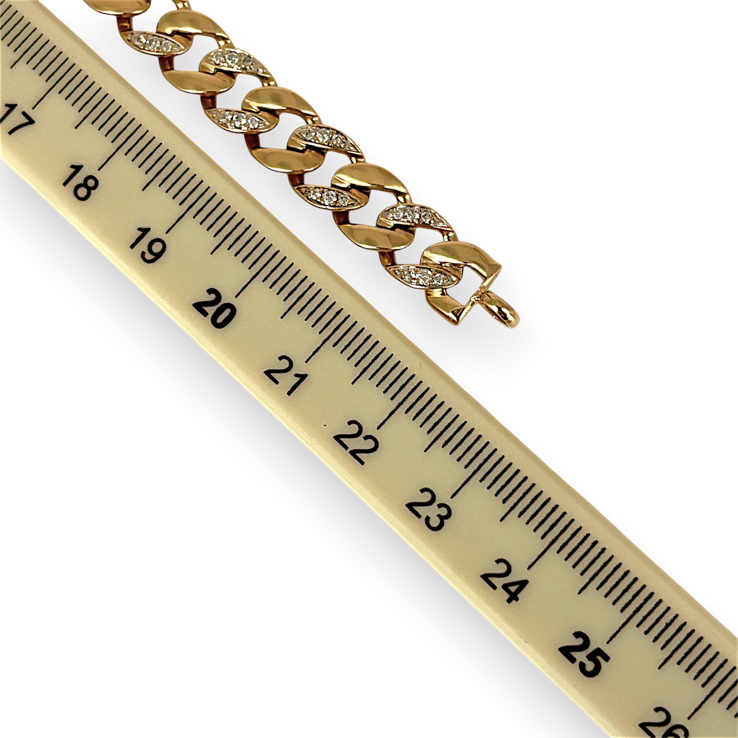 NZGD | MHJ 10ct (10K) Gold 1.50ct Diamond 22cm Bracelet Valuation $11,750