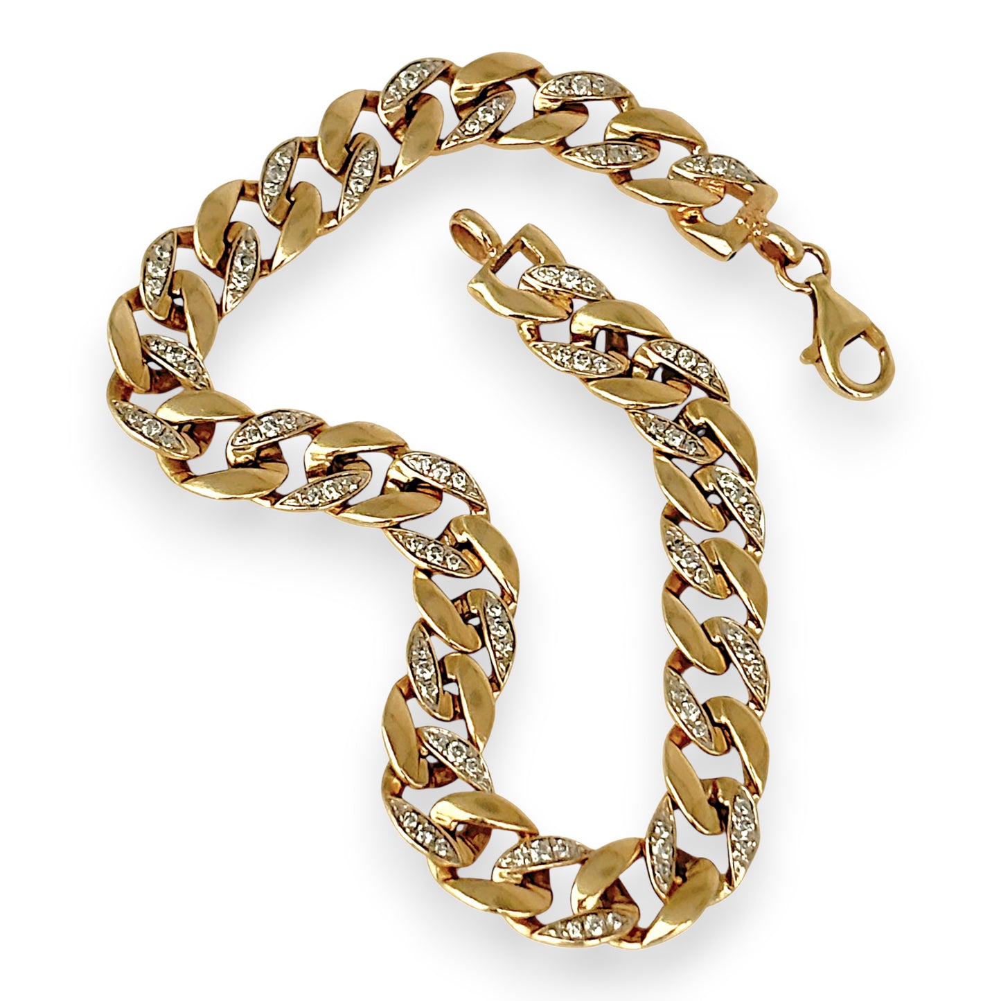 NZGD | MHJ 10ct (10K) Gold 1.50ct Diamond 22cm Bracelet Valuation $11,750
