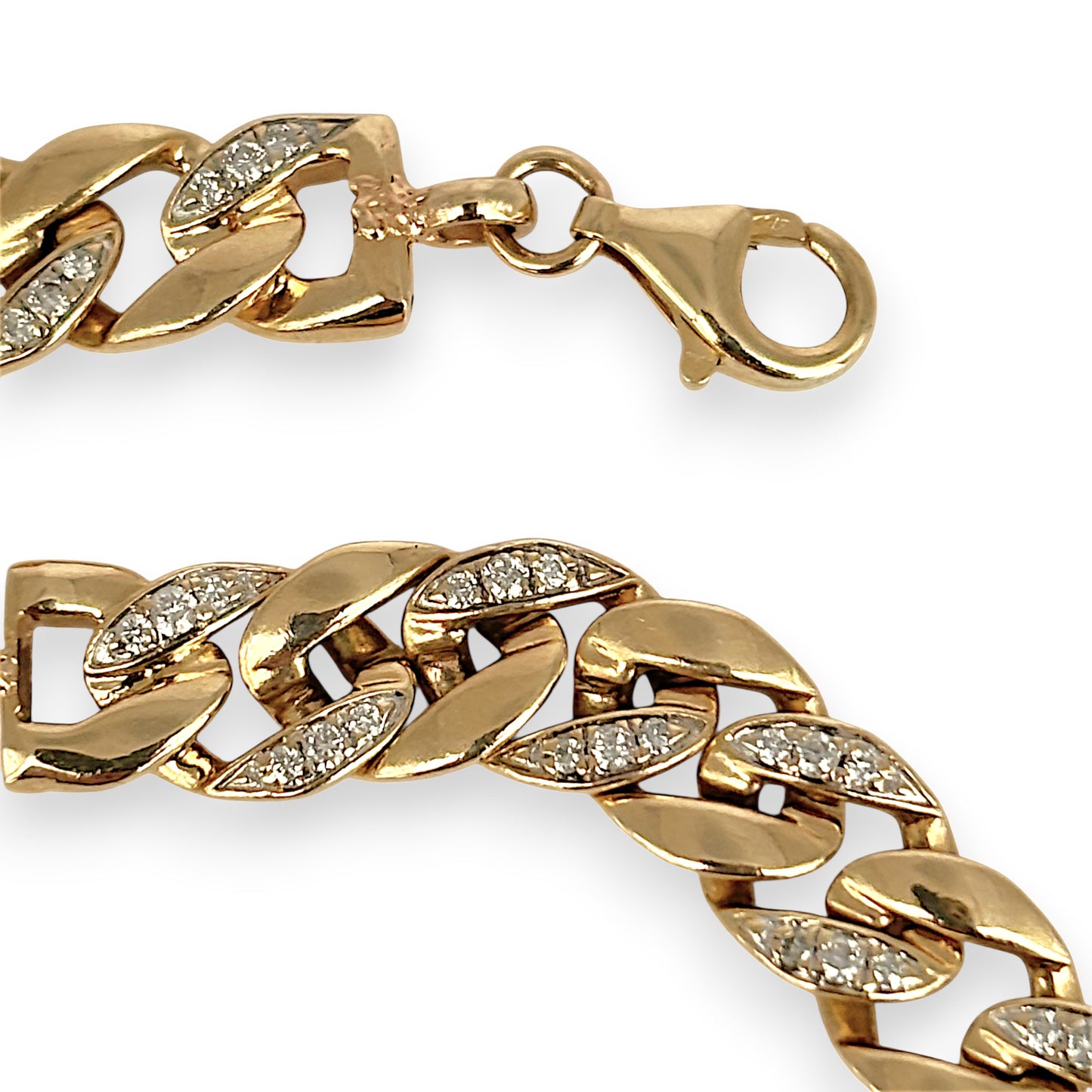 NZGD | MHJ 10ct (10K) Gold 1.50ct Diamond 22cm Bracelet Valuation $11,750