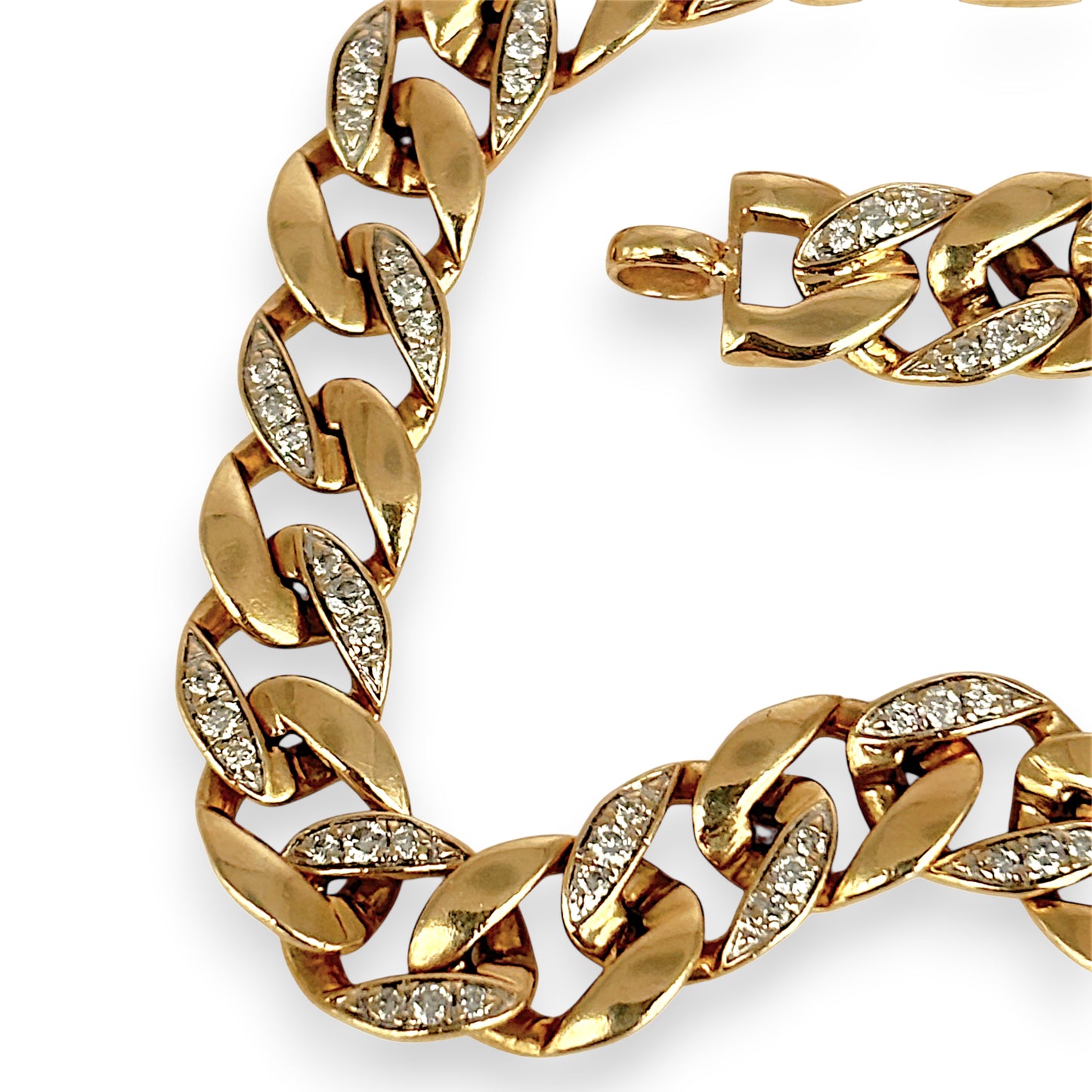 NZGD | MHJ 10ct (10K) Gold 1.50ct Diamond 22cm Bracelet Valuation $11,750