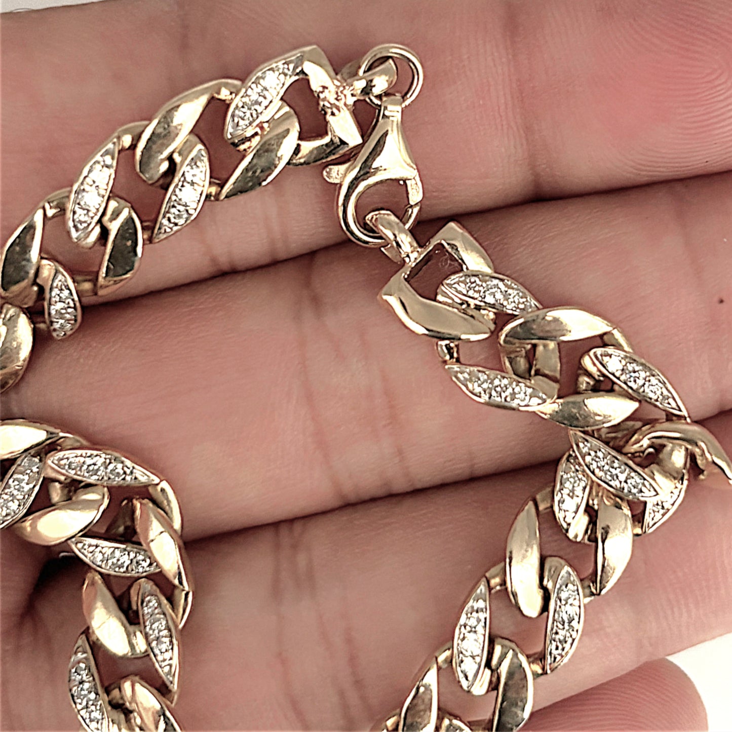 NZGD | MHJ 10ct (10K) Gold 1.50ct Diamond 22cm Bracelet Valuation $11,750