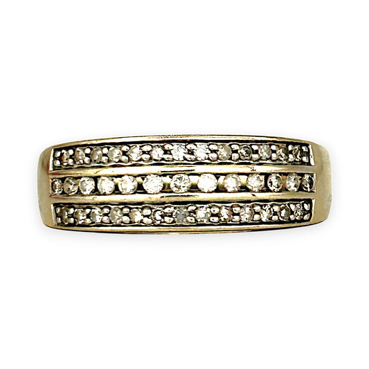 GOLD DEAL | FLASH SALE 9ct (9K) Gold Shimmering Diamond Ring TDW 0.27ct Ring Valuation $1,275