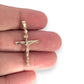 9ct Gold Rounded Crucifix Cross Light Weight Pendant. R # 354