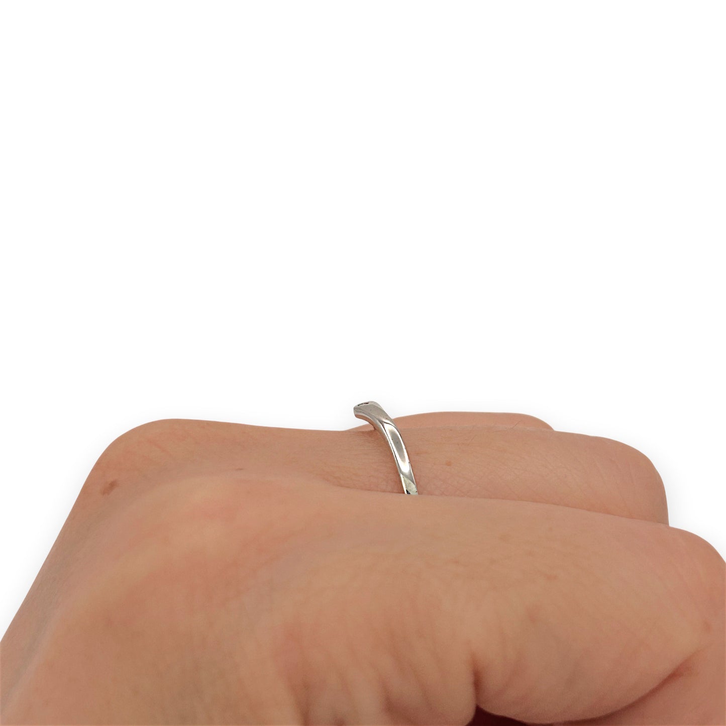 BRAND NEW | 9ct White Gold Ring -Diamond Arc Whisper