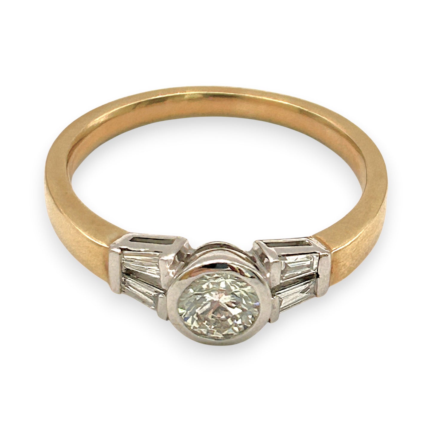 BRAND NEW | 18ct Gold Ring Y/W Gold Trilight Diamond Ring Valuation $6,050