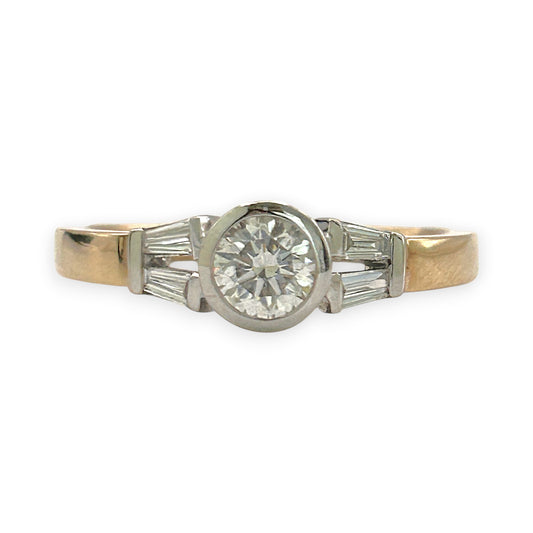 BRAND NEW | 18ct Gold Ring Y/W Gold Trilight Diamond Ring Valuation $6,050