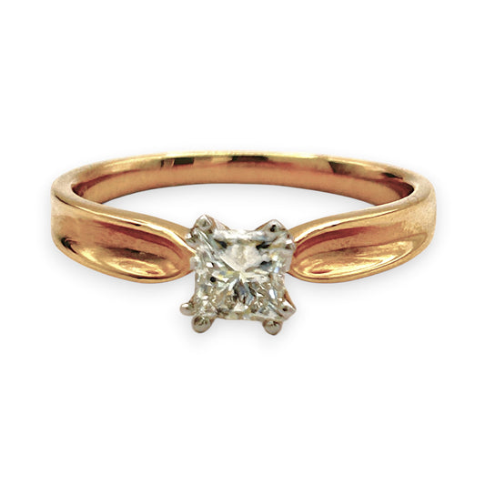 BRAND NEW | 18ct Gold Ring Princess Radiance Solitaire Ring Valuation $5,800