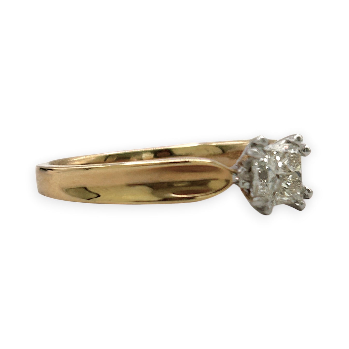 BRAND NEW | 18ct Gold Ring Princess Radiance Solitaire Ring Valuation $5,800