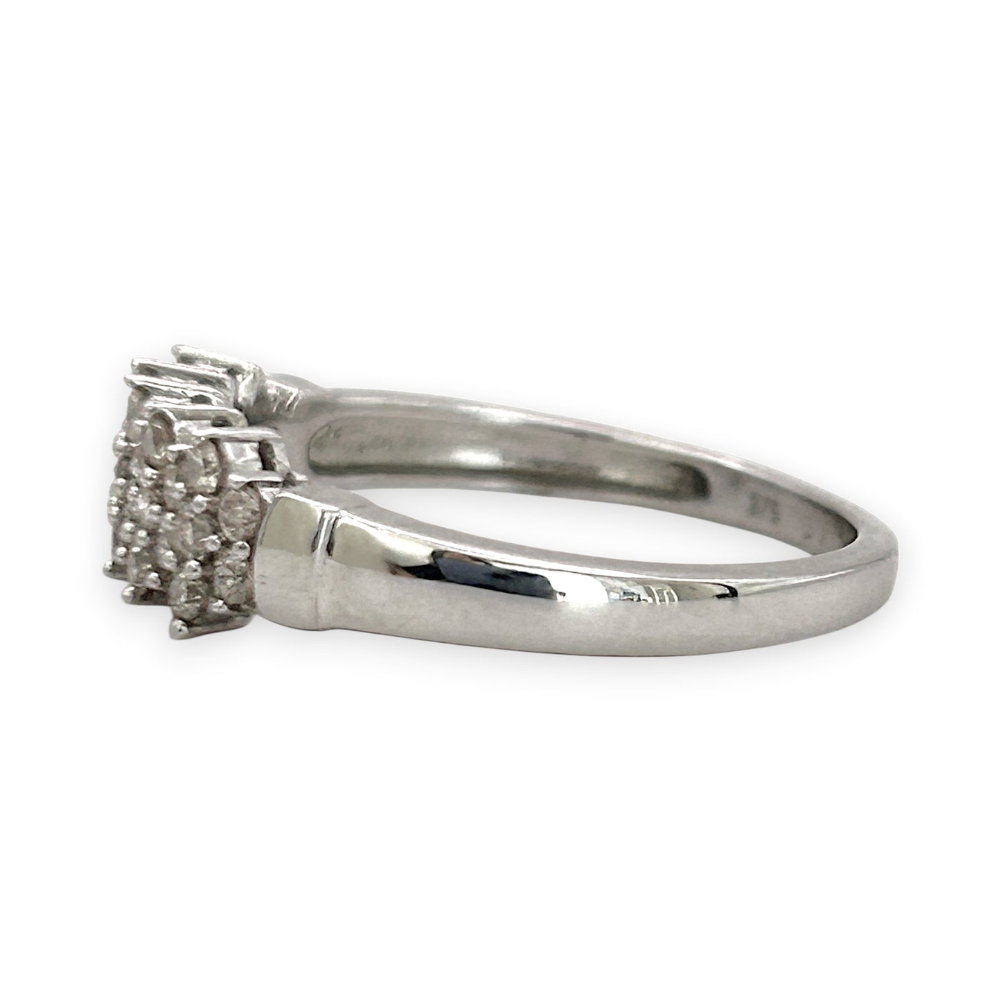 BRAND NEW | 9ct White Gold Ring - Snowlit Diamond Row Band